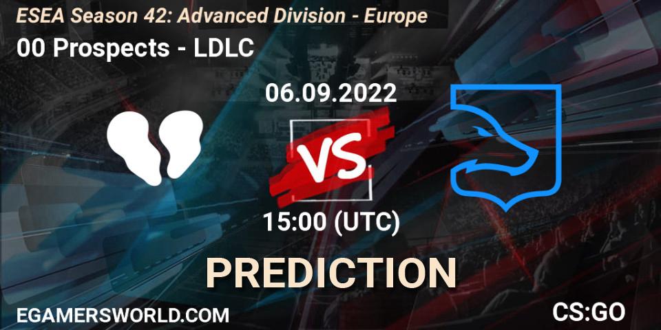 00 Prospects - LDLC: прогноз. 06.09.2022 at 17:00, Counter-Strike (CS2), ESEA Season 42: Advanced Division - Europe