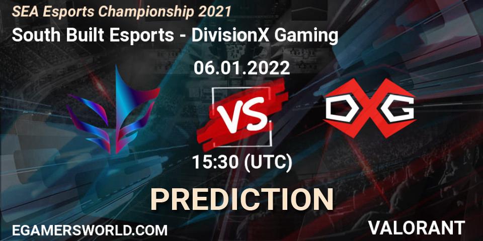South Built Esports - DivisionX Gaming: прогноз. 06.01.2022 at 15:30, VALORANT, SEA Esports Championship 2021