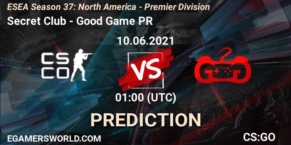 Secret Club - Good Game PR: прогноз. 10.06.21, CS2 (CS:GO), ESEA Season 37: North America - Premier Division