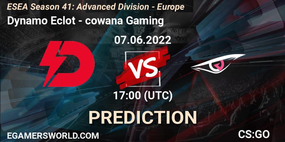 Dynamo Eclot - cowana Gaming: прогноз. 07.06.22, CS2 (CS:GO), ESEA Season 41: Advanced Division - Europe