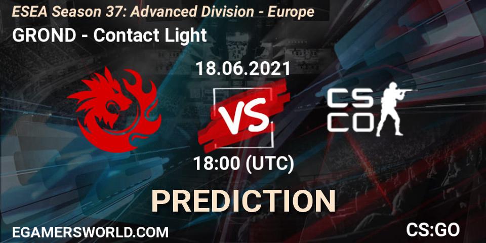 GROND - Contact Light: прогноз. 18.06.2021 at 18:00, Counter-Strike (CS2), ESEA Season 37: Advanced Division - Europe