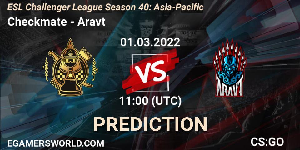 Checkmate - Aravt: прогноз. 01.03.2022 at 12:00, Counter-Strike (CS2), ESL Challenger League Season 40: Asia-Pacific
