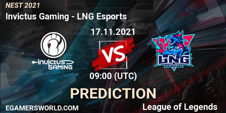 LNG Esports - Invictus Gaming: прогноз. 17.11.2021 at 09:05, LoL, NEST 2021