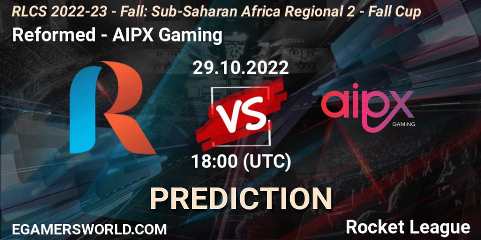 Reformed - AIPX Gaming: прогноз. 29.10.2022 at 18:00, Rocket League, RLCS 2022-23 - Fall: Sub-Saharan Africa Regional 2 - Fall Cup