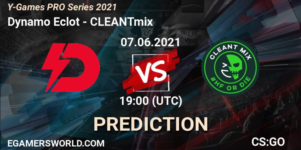 Dynamo Eclot - CLEANTmix: прогноз. 07.06.2021 at 19:00, Counter-Strike (CS2), Y-Games PRO Series 2021