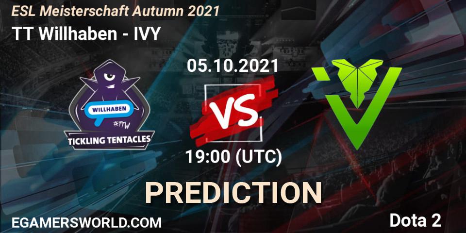 TT Willhaben - IVY: прогноз. 05.10.2021 at 18:58, Dota 2, ESL Meisterschaft Autumn 2021