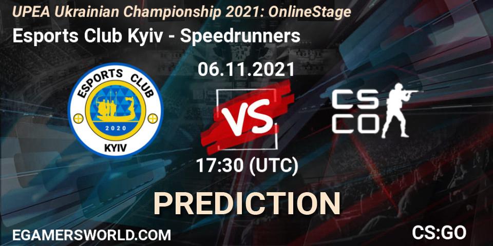 Esports Club Kyiv - Speedrunners: прогноз. 06.11.2021 at 17:30, Counter-Strike (CS2), UPEA Ukrainian Championship 2021: Online Stage