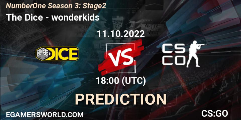 The Dice - wonderkids: прогноз. 11.10.2022 at 18:00, Counter-Strike (CS2), NumberOne Season 3: Stage 2