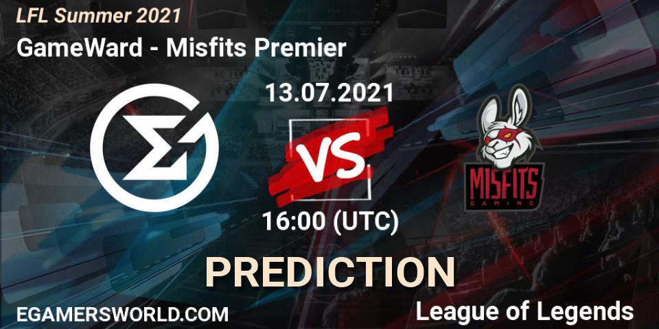 GameWard - Misfits Premier: прогноз. 13.07.2021 at 16:00, LoL, LFL Summer 2021