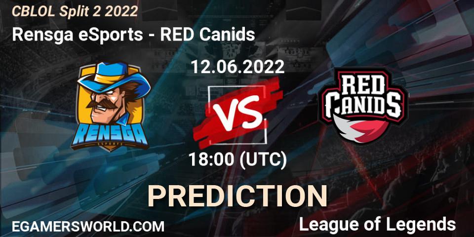 Rensga eSports - RED Canids: прогноз. 12.06.2022 at 20:30, LoL, CBLOL Split 2 2022