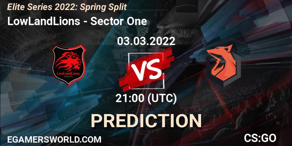 LowLandLions - Sector One: прогноз. 03.03.2022 at 21:00, Counter-Strike (CS2), Elite Series 2022: Spring Split