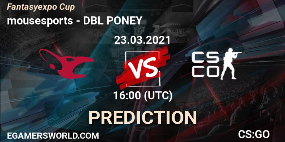 mousesports - DBL PONEY: прогноз. 23.03.2021 at 16:00, Counter-Strike (CS2), Fantasyexpo Cup Spring 2021