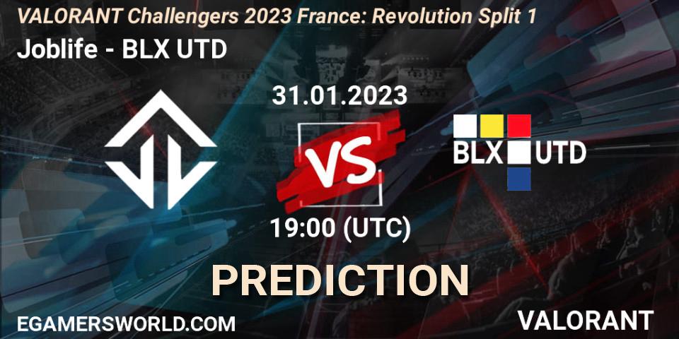 Joblife - BLX UTD: прогноз. 31.01.23, VALORANT, VALORANT Challengers 2023 France: Revolution Split 1