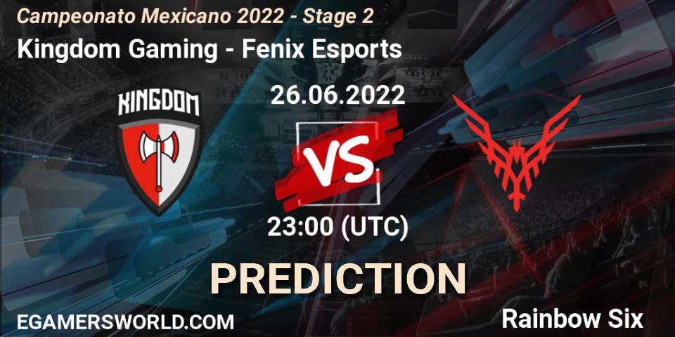 Kingdom Gaming - Fenix Esports: прогноз. 26.06.2022 at 23:00, Rainbow Six, Campeonato Mexicano 2022 - Stage 2
