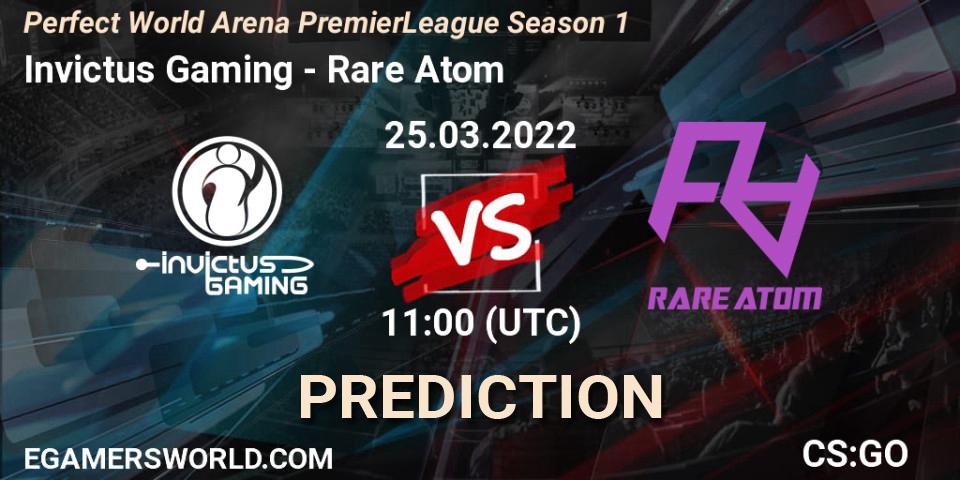 Invictus Gaming - Rare Atom: прогноз. 25.03.2022 at 11:00, Counter-Strike (CS2), Perfect World Arena Premier League Season 1