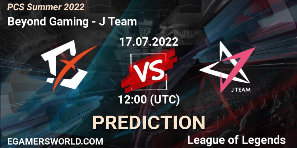 Beyond Gaming - J Team: прогноз. 17.07.2022 at 13:00, LoL, PCS Summer 2022