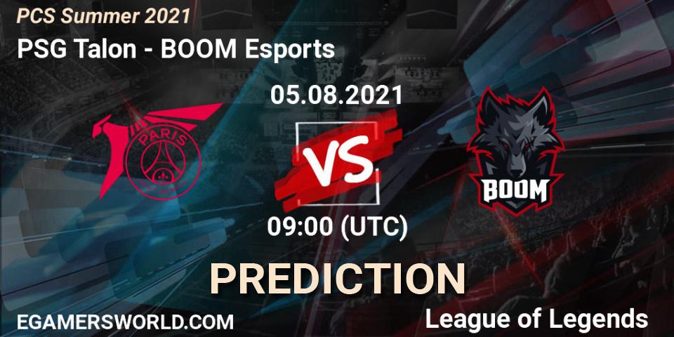 PSG Talon - BOOM Esports: прогноз. 05.08.2021 at 09:15, LoL, PCS Summer 2021
