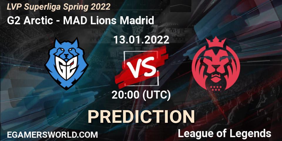 G2 Arctic - MAD Lions Madrid: прогноз. 13.01.2022 at 20:00, LoL, LVP Superliga Spring 2022