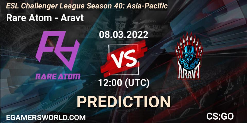 Rare Atom - Aravt: прогноз. 08.03.2022 at 12:00, Counter-Strike (CS2), ESL Challenger League Season 40: Asia-Pacific