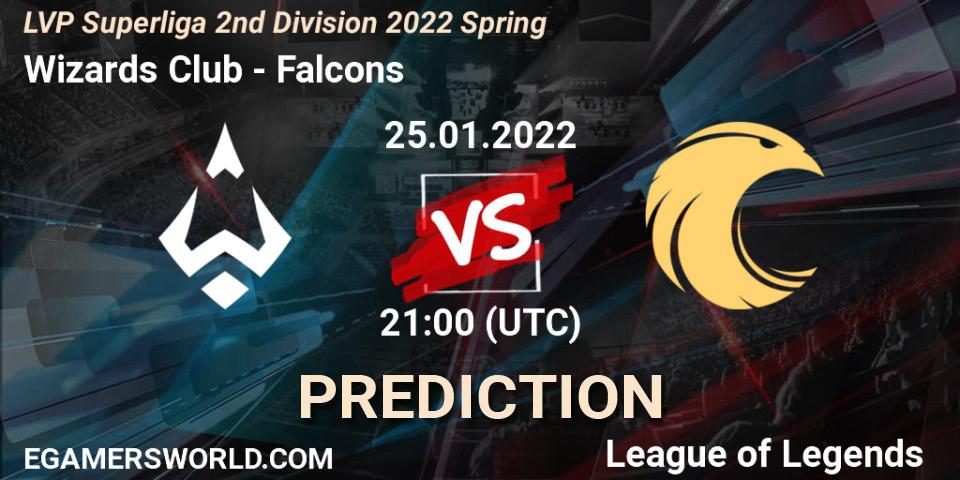 Wizards Club - Falcons: прогноз. 26.01.2022 at 21:00, LoL, LVP Superliga 2nd Division 2022 Spring