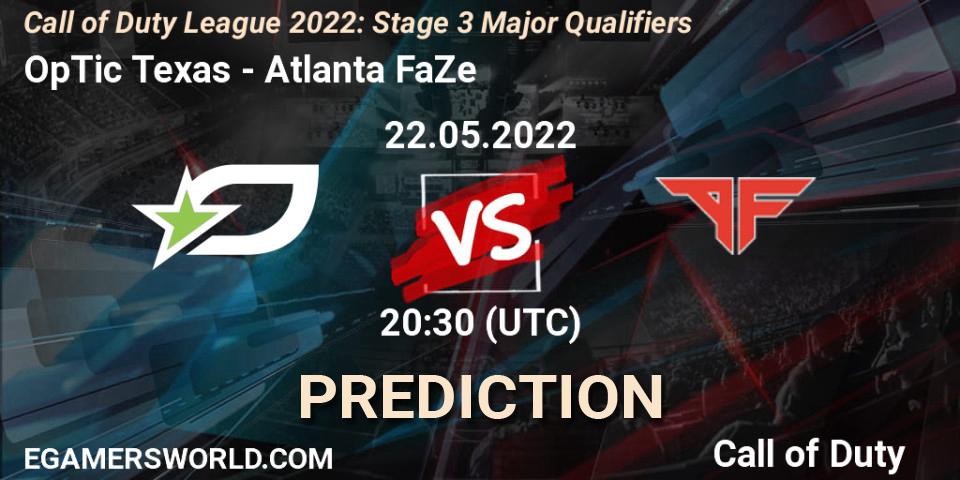 OpTic Texas - Atlanta FaZe: прогноз. 22.05.22, Call of Duty, Call of Duty League 2022: Stage 3