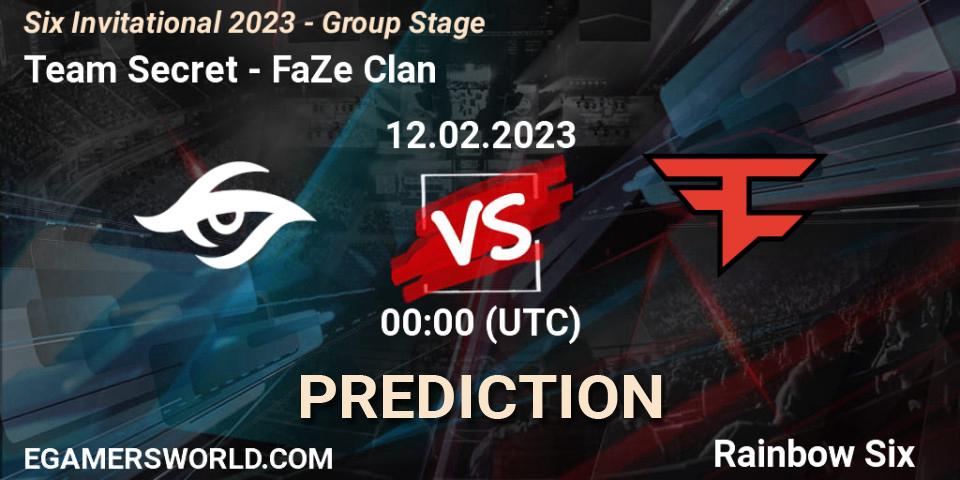 Team Secret - FaZe Clan: прогноз. 12.02.23, Rainbow Six, Six Invitational 2023 - Group Stage
