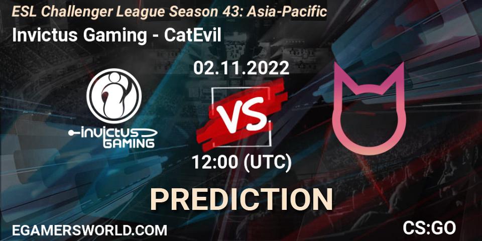 Invictus Gaming - CatEvil: прогноз. 02.11.22, CS2 (CS:GO), ESL Challenger League Season 43: Asia-Pacific