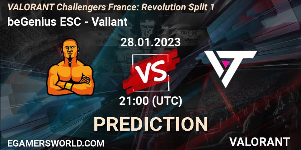 beGenius ESC - Valiant: прогноз. 28.01.23, VALORANT, VALORANT Challengers 2023 France: Revolution Split 1