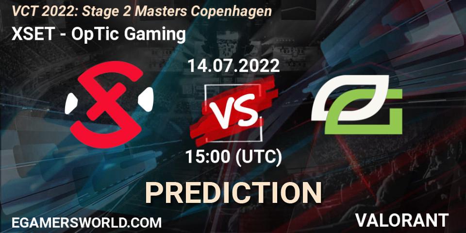 XSET - OpTic Gaming: прогноз. 15.07.2022 at 18:50, VALORANT, VCT 2022: Stage 2 Masters Copenhagen