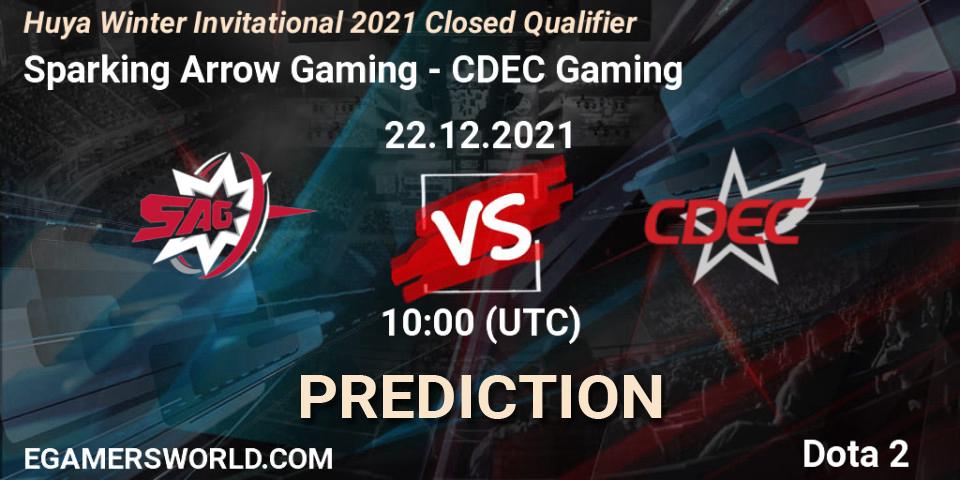 Sparking Arrow Gaming - CDEC Gaming: прогноз. 22.12.21, Dota 2, Huya Winter Invitational 2021 Closed Qualifier