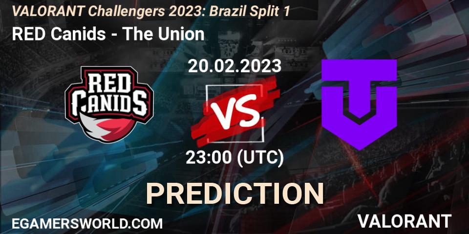 RED Canids - The Union: прогноз. 21.02.2023 at 23:00, VALORANT, VALORANT Challengers 2023: Brazil Split 1