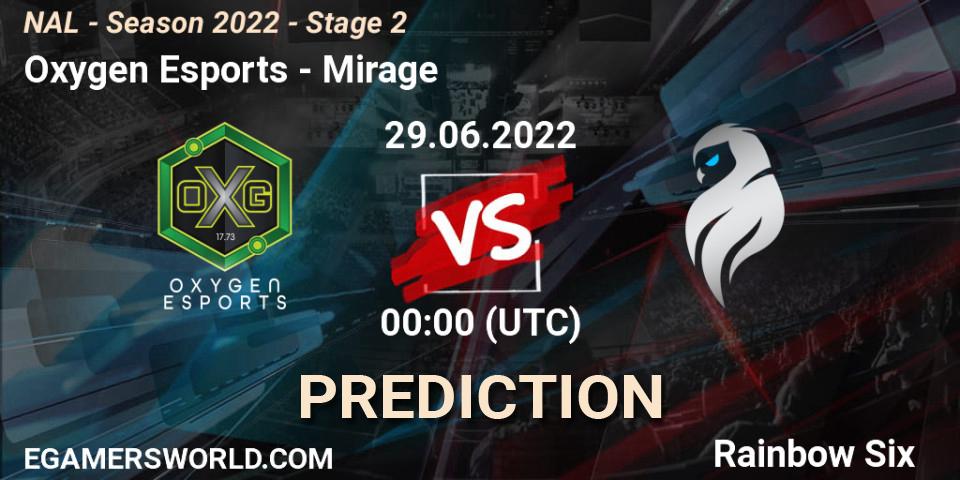 Oxygen Esports - Mirage: прогноз. 29.06.22, Rainbow Six, NAL - Season 2022 - Stage 2