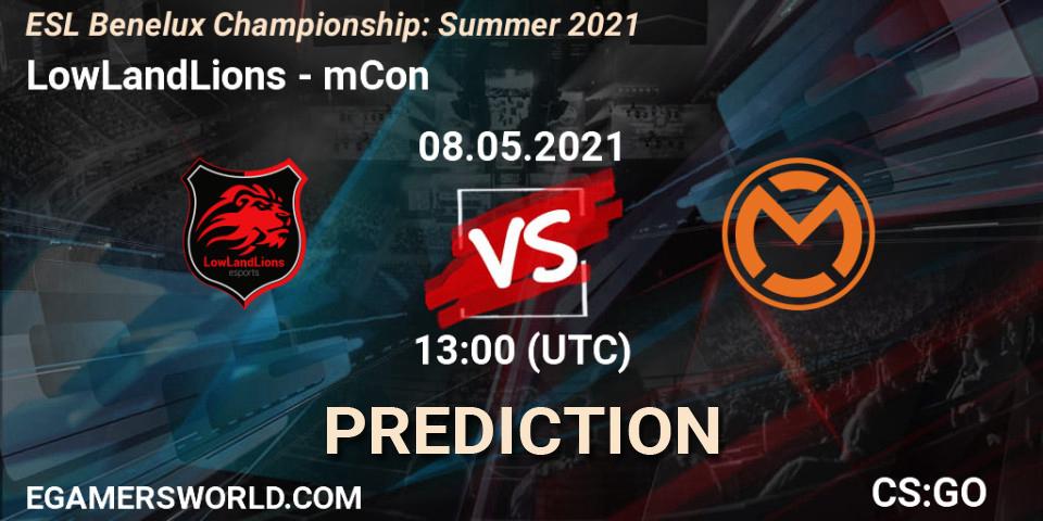 LowLandLions - mCon: прогноз. 08.05.2021 at 13:05, Counter-Strike (CS2), ESL Benelux Championship: Summer 2021