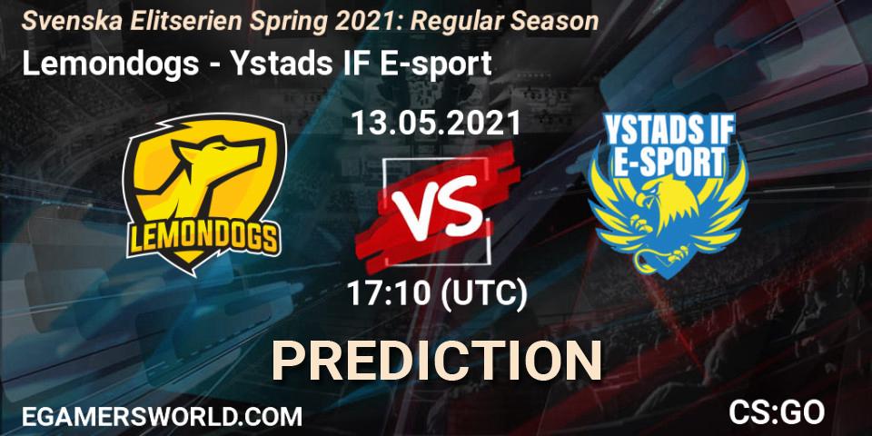 Lemondogs - Ystads IF E-sport: прогноз. 13.05.2021 at 17:10, Counter-Strike (CS2), Svenska Elitserien Spring 2021: Regular Season