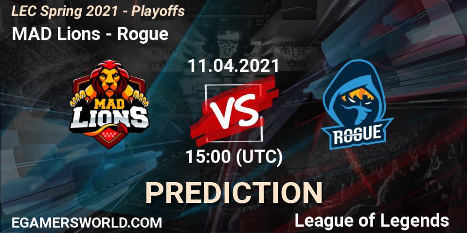 MAD Lions - Rogue: прогноз. 11.04.2021 at 15:00, LoL, LEC Spring 2021 - Playoffs