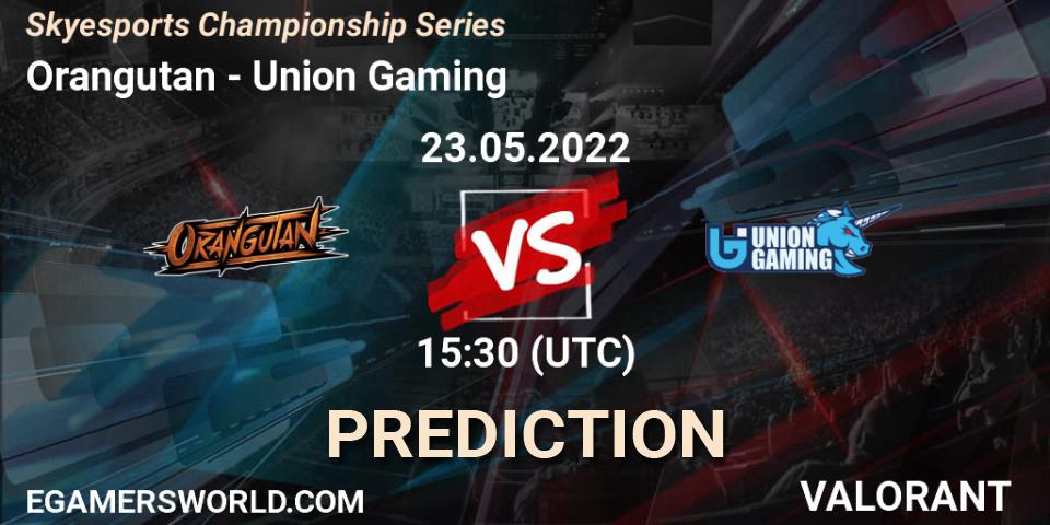Orangutan - Union Gaming: прогноз. 23.05.2022 at 15:30, VALORANT, Skyesports Championship Series