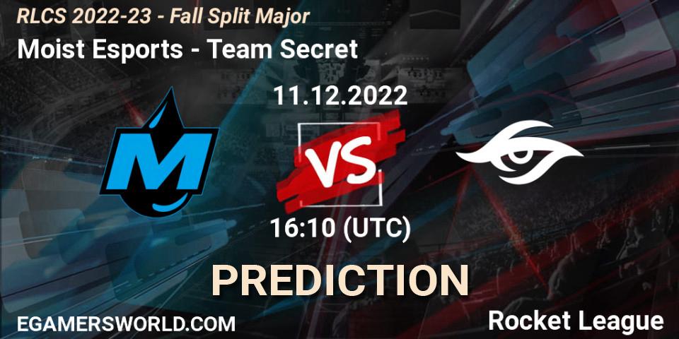 Moist Esports - Team Secret: прогноз. 11.12.2022 at 16:20, Rocket League, RLCS 2022-23 - Fall Split Major
