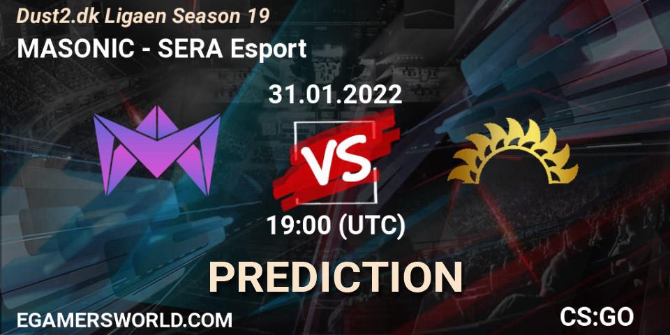 MASONIC - SERA Esport: прогноз. 02.02.2022 at 21:00, Counter-Strike (CS2), Dust2.dk Ligaen Season 19