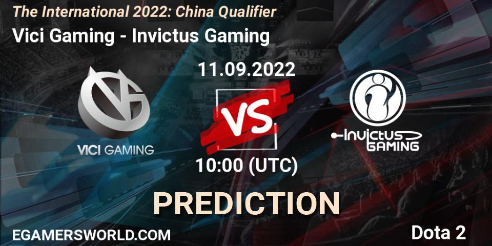 Vici Gaming - Invictus Gaming: прогноз. 11.09.22, Dota 2, The International 2022: China Qualifier