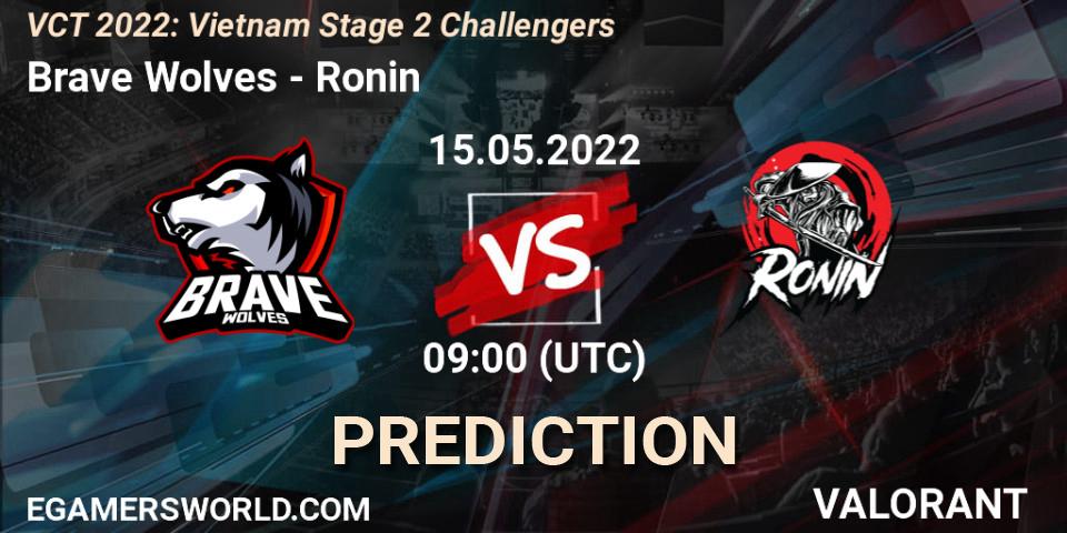 Brave Wolves - Ronin: прогноз. 15.05.2022 at 09:00, VALORANT, VCT 2022: Vietnam Stage 2 Challengers