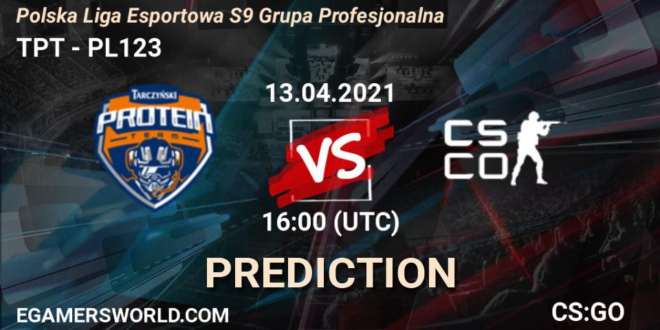 TPT - PL123: прогноз. 13.04.2021 at 16:00, Counter-Strike (CS2), Polska Liga Esportowa S9 Grupa Profesjonalna