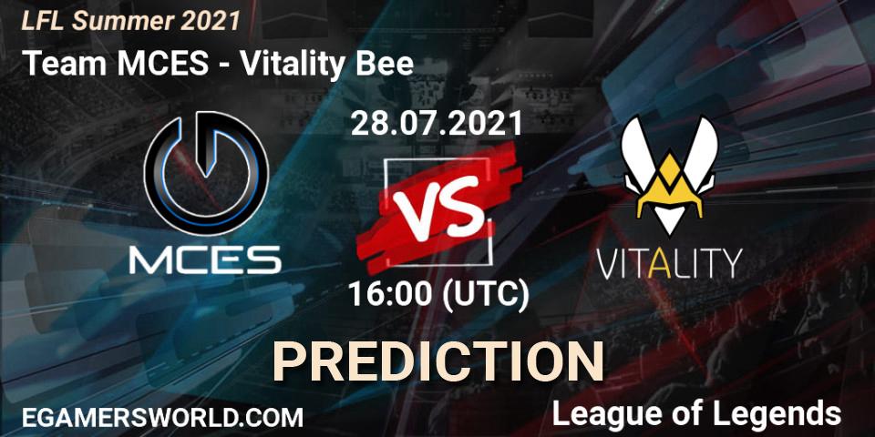 Team MCES - Vitality Bee: прогноз. 28.07.21, LoL, LFL Summer 2021