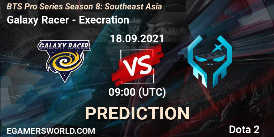 Galaxy Racer - Execration: прогноз. 18.09.2021 at 09:09, Dota 2, BTS Pro Series Season 8: Southeast Asia