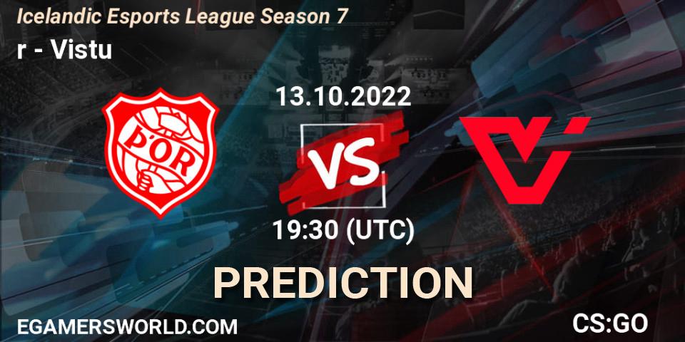 Þór - Viðstöðu: прогноз. 13.10.2022 at 22:30, Counter-Strike (CS2), Icelandic Esports League Season 7