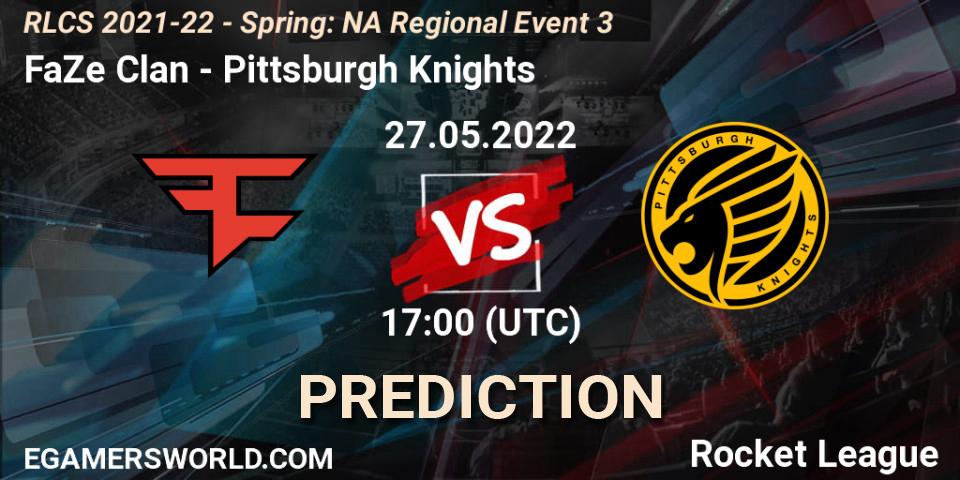 FaZe Clan - Pittsburgh Knights: прогноз. 27.05.2022 at 17:00, Rocket League, RLCS 2021-22 - Spring: NA Regional Event 3