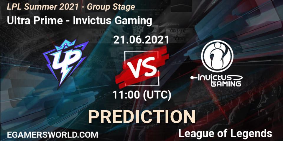 Ultra Prime - Invictus Gaming: прогноз. 21.06.21, LoL, LPL Summer 2021 - Group Stage