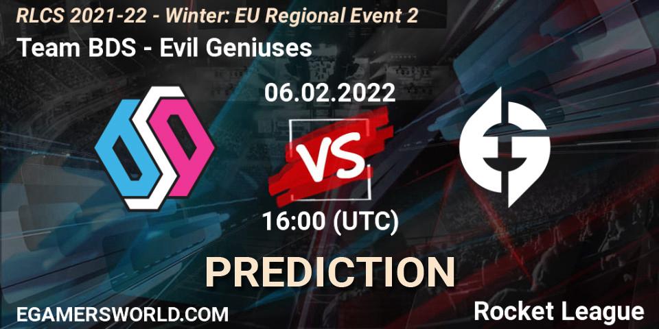 Team BDS - Evil Geniuses: прогноз. 06.02.2022 at 16:00, Rocket League, RLCS 2021-22 - Winter: EU Regional Event 2