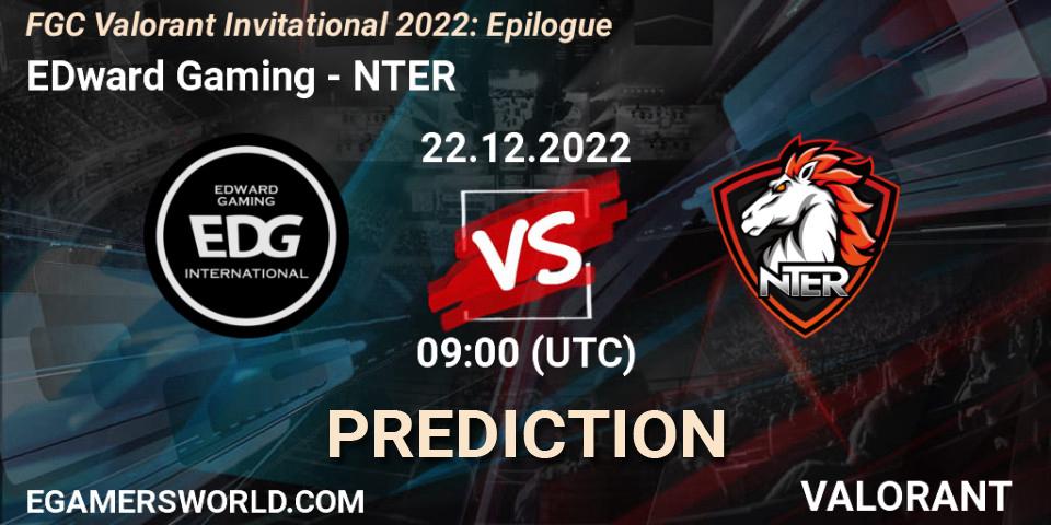 EDward Gaming - NTER: прогноз. 22.12.2022 at 09:00, VALORANT, FGC Valorant Invitational 2022: Epilogue