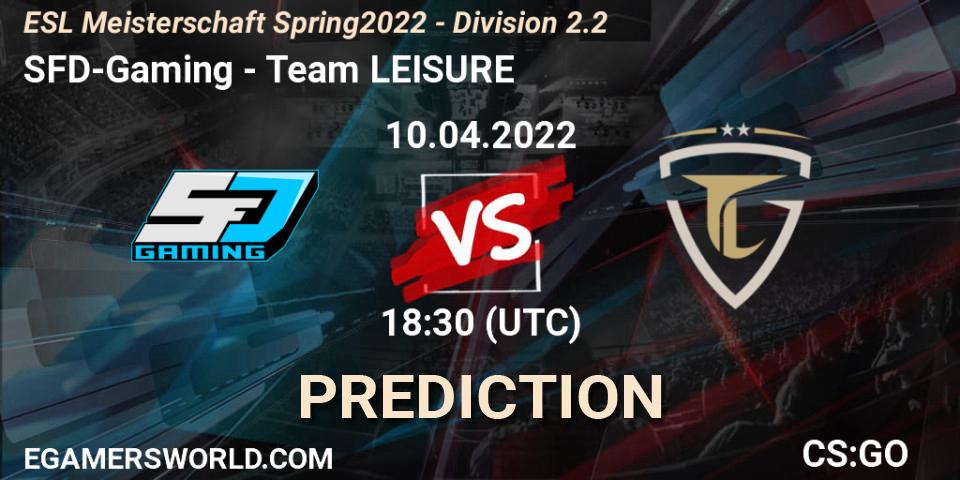 SFD-Gaming - Team LEISURE: прогноз. 10.04.2022 at 18:30, Counter-Strike (CS2), ESL Meisterschaft Spring 2022 - Division 2.2