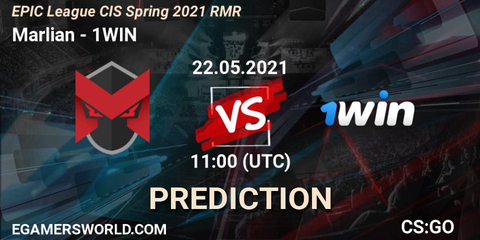 Marlian - 1WIN: прогноз. 22.05.2021 at 11:00, Counter-Strike (CS2), EPIC League CIS Spring 2021 RMR
